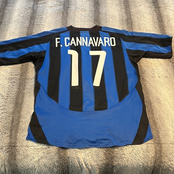Inter Milan #17 Fabio Cannavaro 2003-04 Serie A Home Nike Jersey - Picture 7 of 8